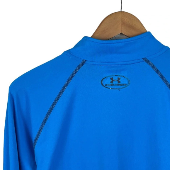 B11 Mens Under Armour Loose Heat Gear Quarter Zip Performance Pullover Jacket S - Picture 5 of 6